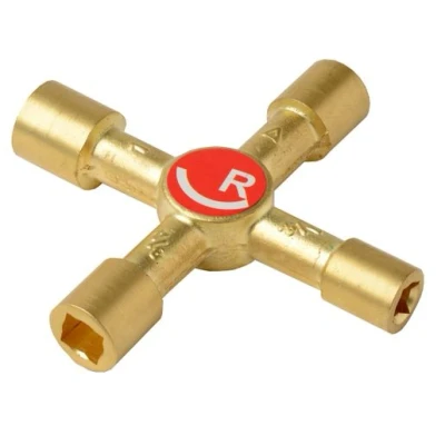 Image of Rothenberger Multi purpose Brass Four Way Key 80002