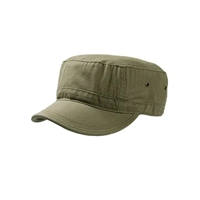 Image of Atlantis Chino Cotton Urban Military Cap (XL) (Olive)