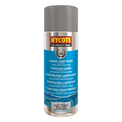 Image of Hycote Fast Drying Aerosol Wheel Spray Paint, Silver, 400 ml