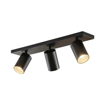 Image of Arcchio Ceiling Light &#039;Brinja&#039; dimmable (Modern) in Black Made of Aluminium for e.g. Hallway (3 Sources, GU10) from floodlight, Spotlight