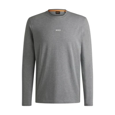 Image of BOSS Tchark Long sleeved top, Men&#039;s, Size: Medium, Light pastel grey