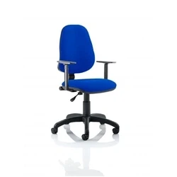 Image of Eclipse I Lever Task Operator Chair Blue With Height Adjustable Arms