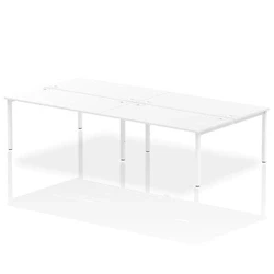 Image of Impulse Bench B2B 4 Person 1600 White Frame Office Desk