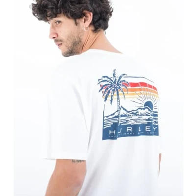 Image of Hurley T Shirt Short Sleeve Men Everyday Throwback White