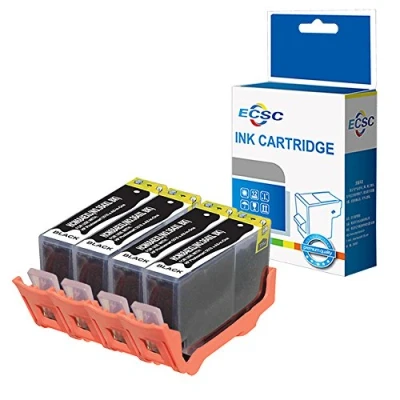Image of ECSC Compatible Ink Cartridge Replacement for HP Deskjet 3070A 3520 Photosmart 5510 5512 5514 5515 5520 5522 5524 5525 6510 6520 6525 7510 7520 B010a B109a B109c B109d 364XL (Black, 4 Pack)