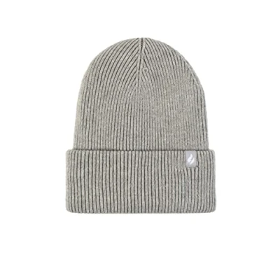 Image of Women&#039;s 1 Pack SOCKSHOP Heat Holders Vermont Fine Rib Turnover Cuff Hat Light Grey One Size
