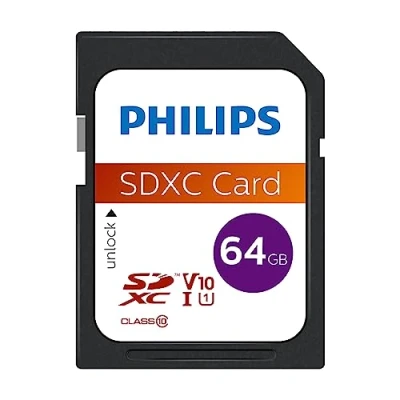 Image of Philips 64 GB Class 10 SDXC Card