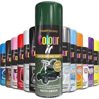Image of AlezyB 1x Nato Green All Purpose Spray Paint 400ml Professional Quality and Fantastic Finish, Interior, Exterior, Household Multipurpose for Metal Plastic Wood Glass