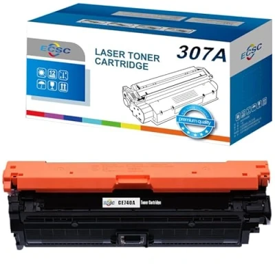 Image of ECSC Toner Cartridge CE740A For Printer, Compatible With HP Colour LaserJet CP5220 CP5225 CP5225dn CP5225n (Black, 1 Pack)