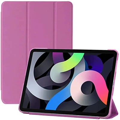 Image of Smart Magnetic Case for iPad Air 5th Generation (2022), 4th (2020), 11 Pro (2020) 2018 With Auto Sleep/Wake, Translucent Back Tablet Cover (Pink)