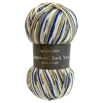 Image of Woolcraft Superwash Sock 4 ply Knitting Wool Yarn 100g 2102