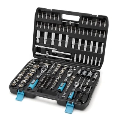 Image of 172 Piece Socket Spanner Set, 1/4&quot; 3/8&quot; 1/2&quot; Inch Drive 72 Teeth Ratchet Wrench with Case, DIY Tools, Bits for Home, Garage, Car, Workshop, Large, Professional