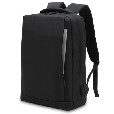 Image of Waytex 15 Inch Waterproof Laptop Backpack with USB Charging Port, Black, pouces, Classic