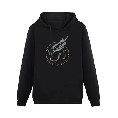 Image of XIAOYE Within Temptation Since 1996 Black Hoodie Unisex Men&#039;s Graphic Sweatshirt M