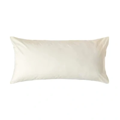 Image of HOMESCAPES Cream Pure Egyptian Cotton King Size Pillowcase 200 TC 400 Thread Count Percale Equivalent Housewife Pillow Case
