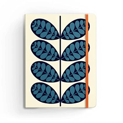 Image of Orla Kiely Botanica Hardcover Notebook with Elastic Closure, Ribbon Bookmark &amp; Inner Pocket (A5 (148mm x 210mm))
