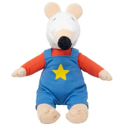 Image of Rainbow Designs Maisy Soft Toy Stuffed Mouse with Velvety Tail, Early Years Book Adventure Character Great for Bedtime Stories