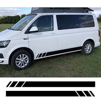 Image of Car Door Side Stickers, for VW Transporter T4 T5 T6 Caravelle Multivan Camper Van Vinyl Decals Accessories
