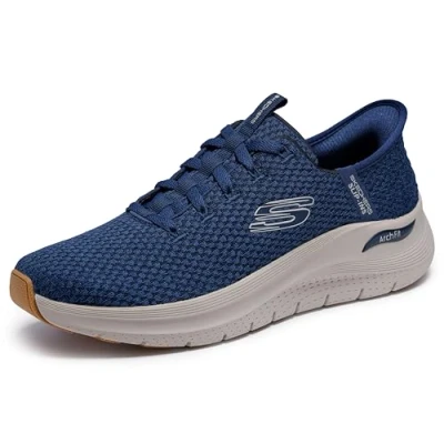 Image of Skechers Men&#039;s Arch FIT 2.0 Look Ahead Sneaker, Navy, 8.5 UK