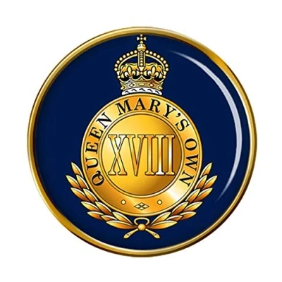 Image of 18th Royal Hussars (Queen Mary&#039;s Own), British Army Pin Badge