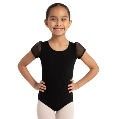 Image of Capezio Women 11311C Puff Sleeve Leotard BLACK, T