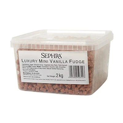 Image of Sephra Mini Fudge Cube Pieces 2kg in Resealable Plastic Tub