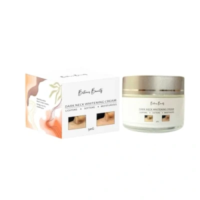 Image of Britains Beauty Dark Neck Whitening Cream 50g Effective Skin Brightening &amp; Softening Formula For Areas Reduces Spots, Evens Tone, Moisturizes Men Women