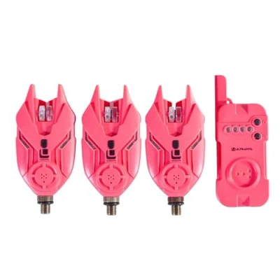 Image of Ultimate E Tension Pink Bite alarm Set 3+1