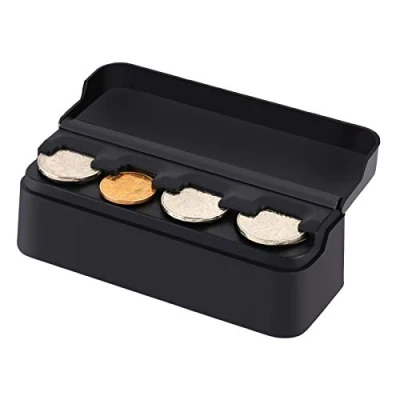Image of Car Coin Holder, UK Portable Plastic Holder Organizer Storage Box for Car, Trunk &amp; Van