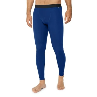 Image of DANISH ENDURANCE Long Johns for Men Thermal, Merino Wool, Thermal Leggings Men, Warm Base Layer Trousers with or Without a Fly, Navy, L