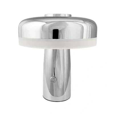 Image of Dyberg Larsen LED table lamp Porter, chrome, height 16 cm