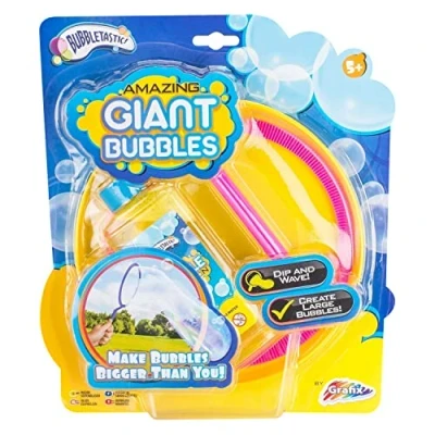 Image of Grafix PINK Giant Bubble Wand Fun Amazing Kit Magic Enormous Huge Bubbles Gift Outdoor Garden Toy