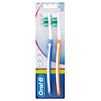 Image of ORAL B TOOTHBRUSH 1.2.3 CLASSIC CARE TWIN PACK