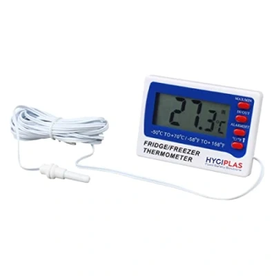 Image of Hygiplas Digital Fridge/Freezer Thermometer 52X73X15mm Temperature Catering