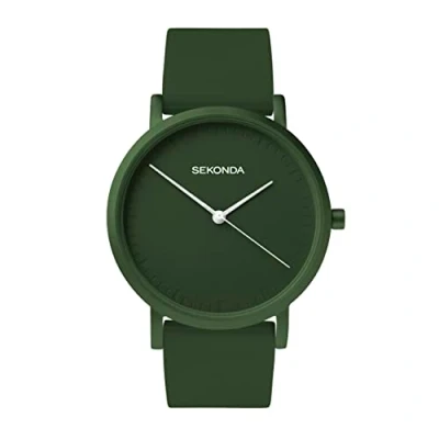 Image of Sekonda Palette Ladies 36mm Quartz Watch in Green with Analogue Display, and Silicone Strap 40553
