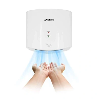 Image of anydry 2630S Compact Hand Dryer Automatic High Speed Electric Dryer,Commercial or Household,Hand for Toilets.(White)