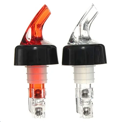 Image of 35mL Quick Shot Spirits Measuring Pourer Automatic Measure Liquor Bottle Pourers Drinks Bar Wine Cocktail Dispenser (Red)
