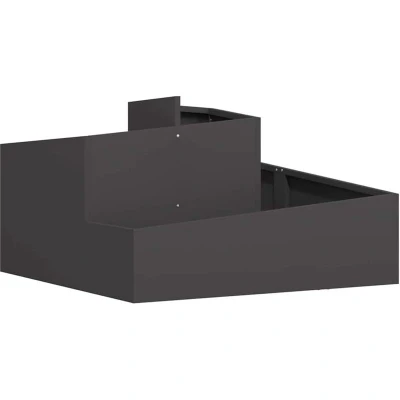 Image of vidaXL Planter Black 80x80x50 cm Cold rolled Steel