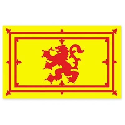 Image of Scotland Scottish Decal Car Sticker Saltire Thistle (Large Lion Rampant Rectangle)
