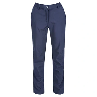 Image of Regatta Women Fenton Water Repellent And Wind Resistant Softshell Long Leg Trousers Navy, Size 12