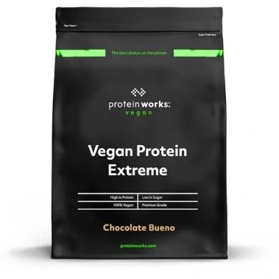 Image of Protein Works Vegan Extreme, Added Vitamin Blend, Powder, Plant Based Shake, 28 Servings, Chocolate Bueno, 1kg