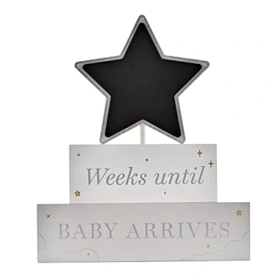 Image of Widdop and Co Bambino Weekly Star Countdown Plaque Weeks Until Baby Arrives