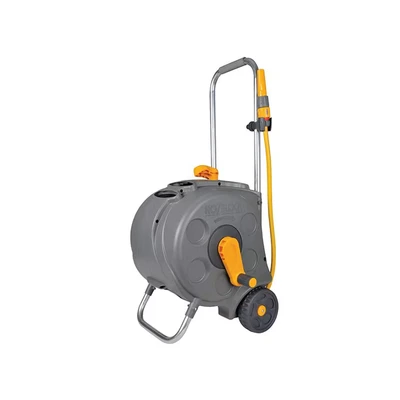 Image of hose reel cart Hozelock Plus 30m inclusive and couplings closed box
