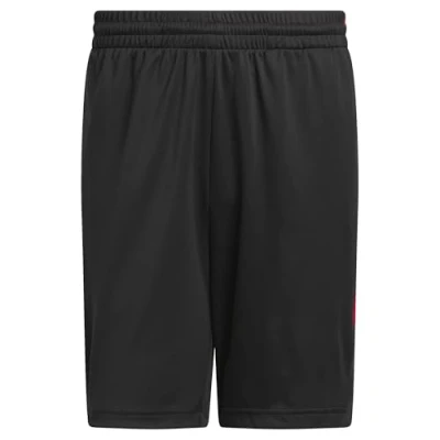 Image of adidas Performance 3 Stripes Short Sports shorts, Men&#039;s, Size: Mx9&quot;, Black/better scarlet