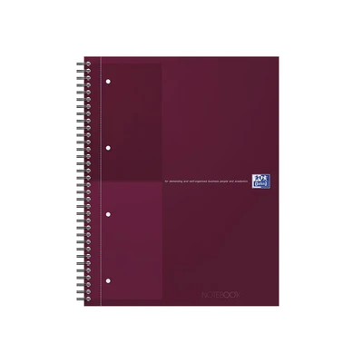 Image of Oxford Hardback Wirebound Notebook 160 Pages Special Edition A4+ Red