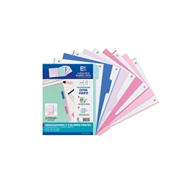 Image of Oxford Strongline 4 Ring A4 Opaque Plastic Lever Arch File 5 Positions Drill Pastel Colours