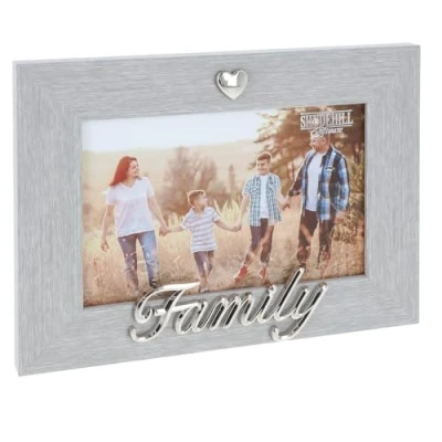 Image of Shudehill Giftware From the Heart Silver Frame Mum, Dad, Friends &amp; More Designs (Family)