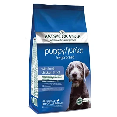 Image of Arden Grange Puppy/Junior Large Breed With Fresh Chicken and Rice, Clear, 6 kg (Pack of 1)