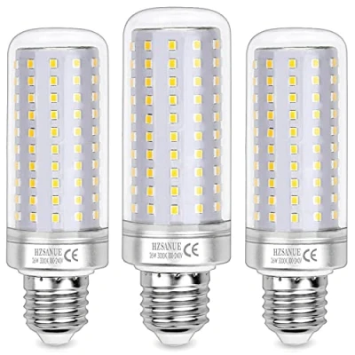 Image of HZSANUE Led Light Bulbs 26W, 200W Incandescent Equivalent, 3000Lm, 3000 Kelvin Warm White, E27 Large Edison Screw, Pack of 3