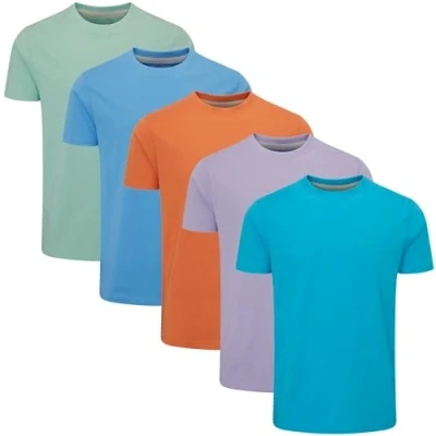 Image of Charles Wilson 5 Pack Plain Crew Neck T Shirt (XL, Summer Essentials Type 54)